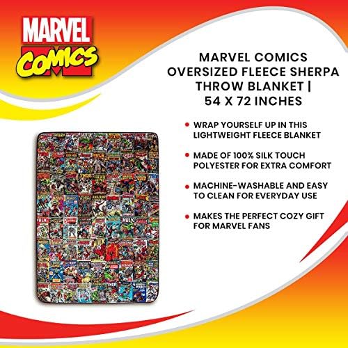 מארוול קומיקס גדול גליז זורק שמיכה עם ספיידרמן, קפטן אמריקה, פנתר שחור, עוד | עיצוב בית חנוני גיבור -על |